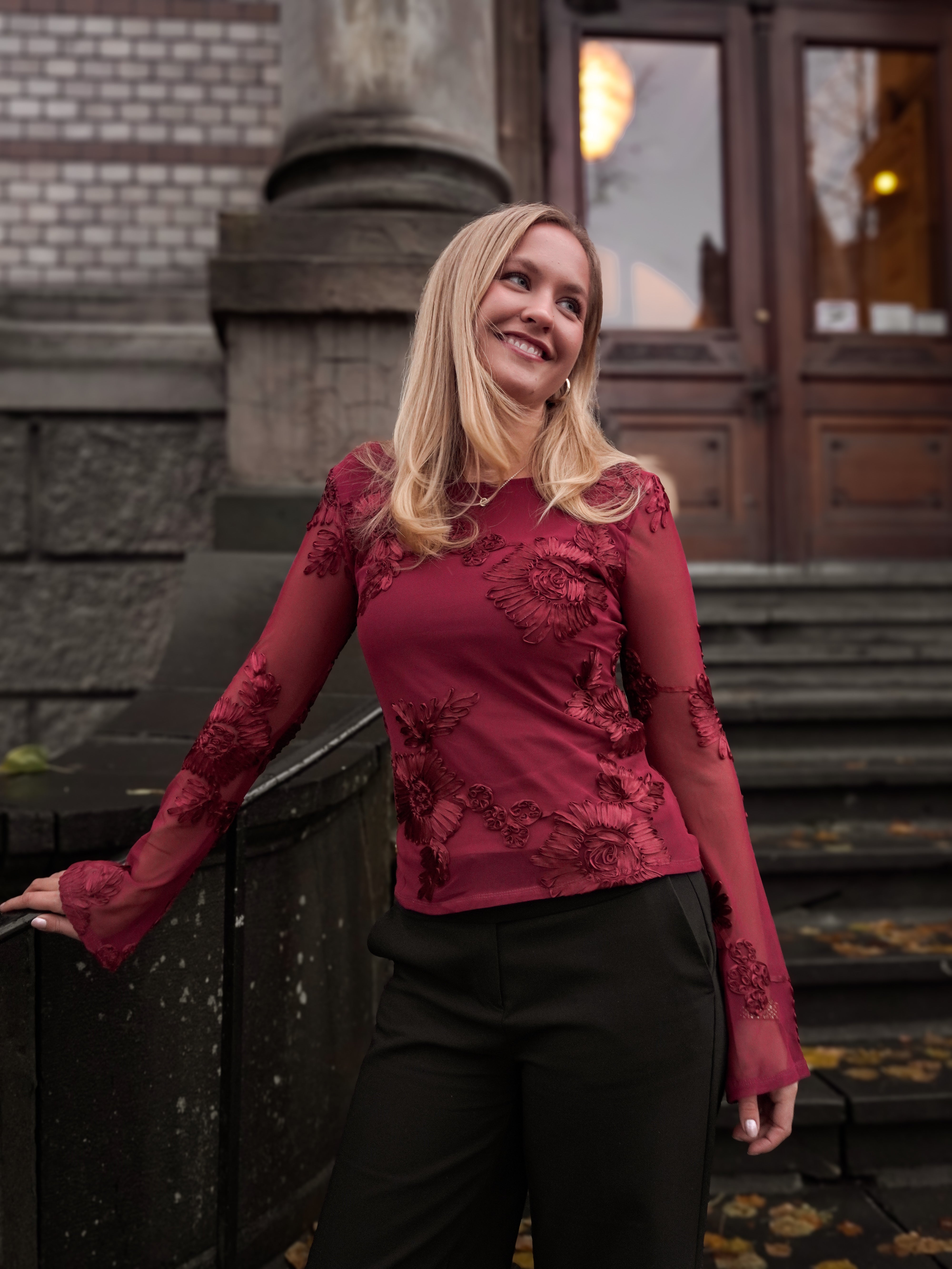 PCOFFIA Top - Beet Red